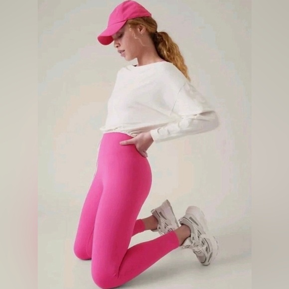 Athleta Pants - Athleta Aurora Seamless Tight Ribbed in “Salvia Pink”